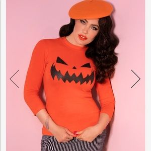 Vixen by Micheline Pitt, Pumpkin King Top, 3X